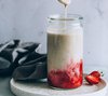 Takjil Buka Puasa - Korean Strawberry Milk Latte