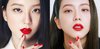 Pesona Jisoo BLACKPINK dengan lipstik merah