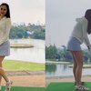 Potret Aura Kasih Main Golf Pakai Baju Super Mini, Roknya yang Pendek Banget Bikin Salah Fokus