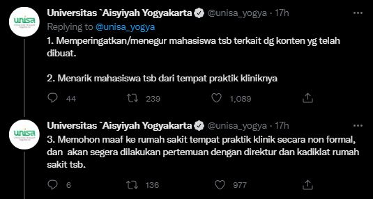 Klarifikasi Unisa Yogyakarta