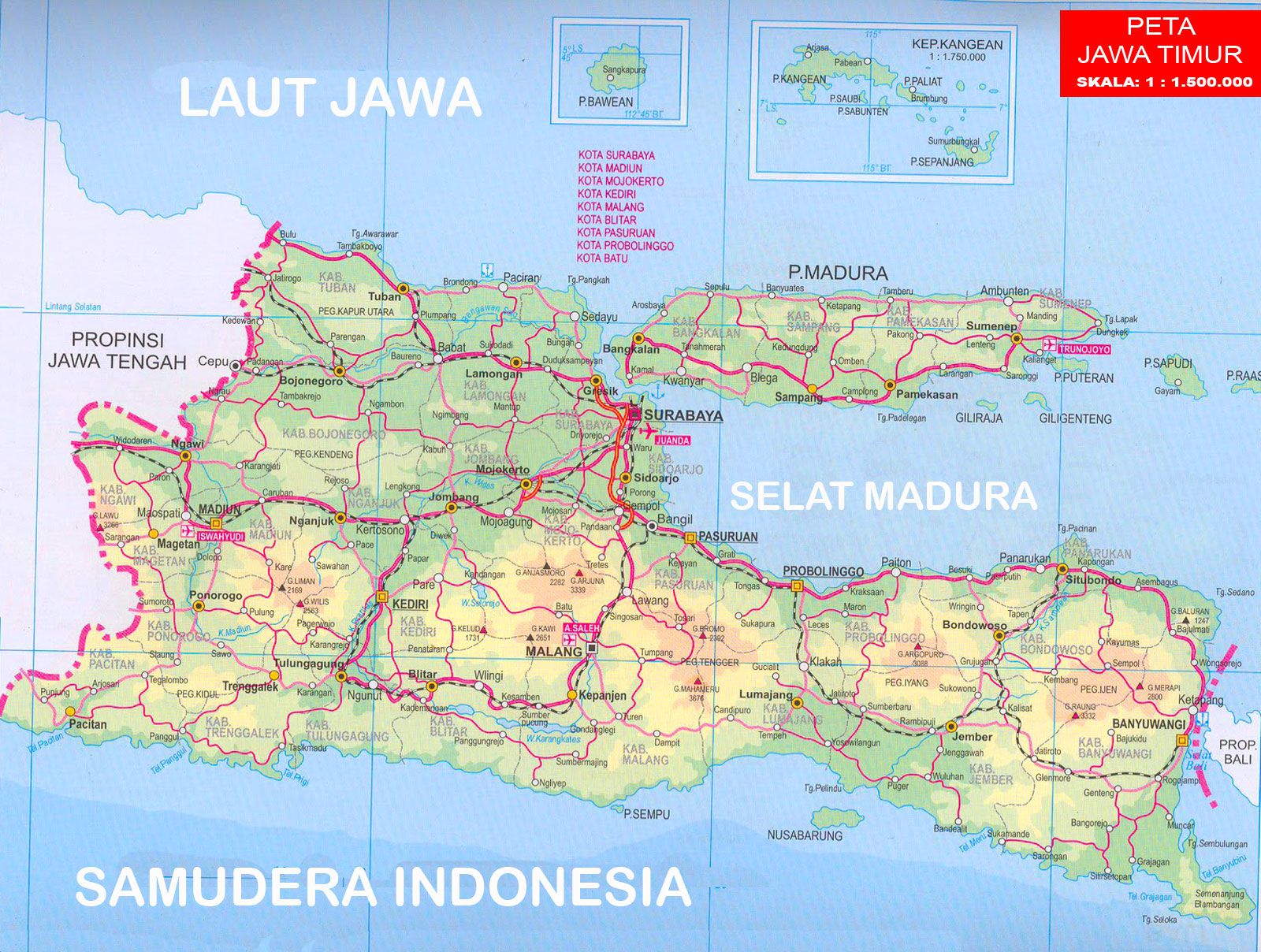 Nama Kota di Jawa Timur