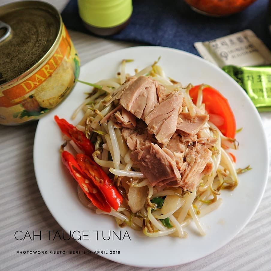 Resep Makan Siang Sehat - Cah Tuna dengan Taoge