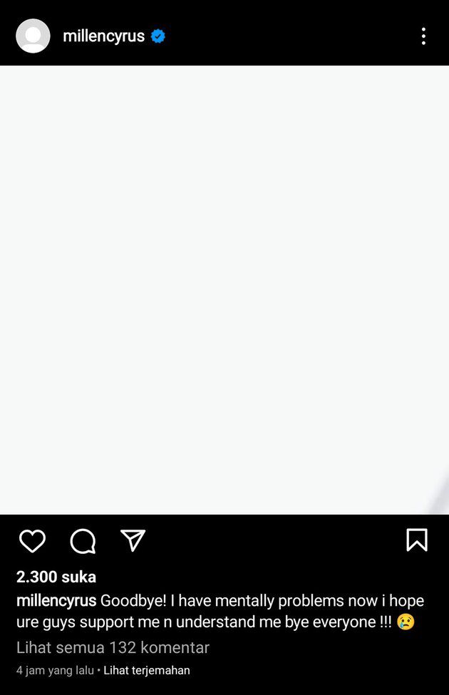 Postingan Instagram Millen Cyrus