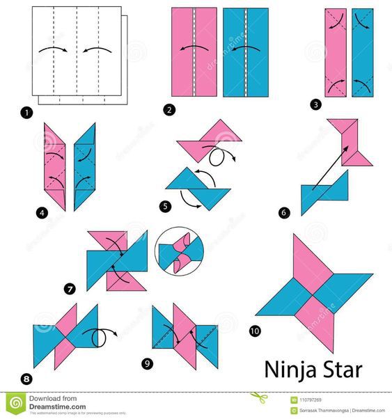 Cara Membuat Kerajinan Shuriken dari Kertas Origami