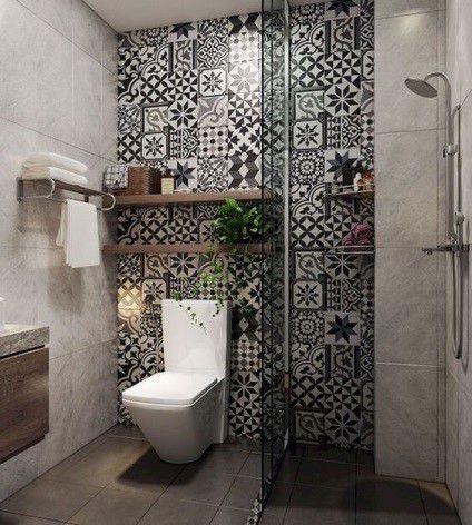 Desain Kamar Mandi dan WC Pisah - Minimalis Klasik