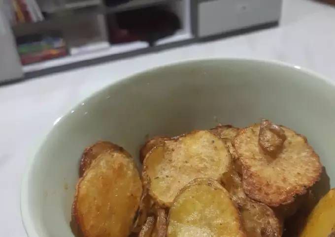 Cara membuat keripik kentang dengan oven