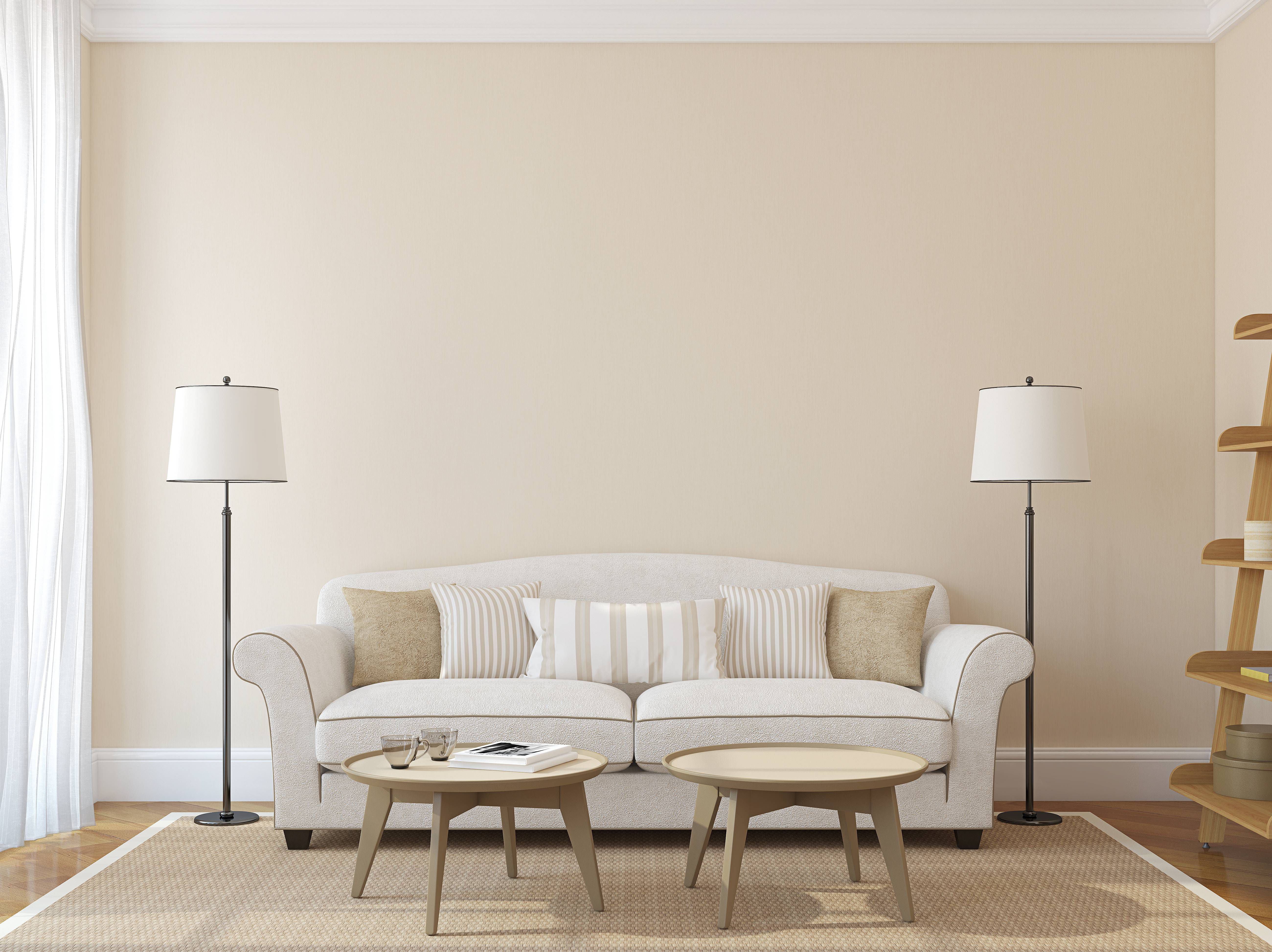 Kombinasi Warna Sofa yang Bagus - Cream dan Putih