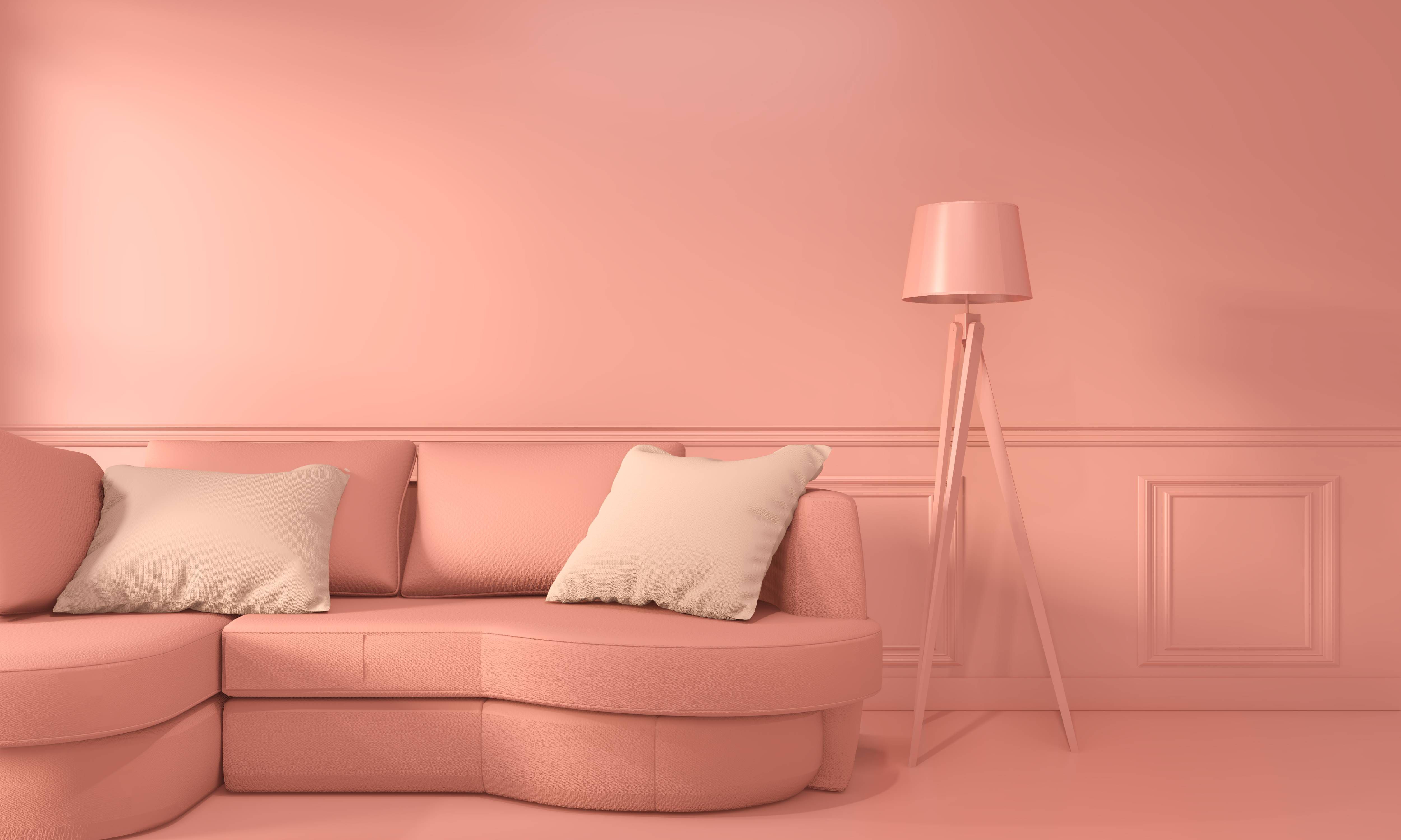Kombinasi Warna Sofa yang Bagus - Pink Pastel dan Cream