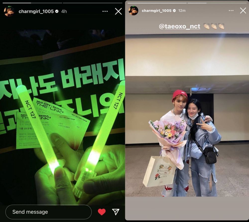 Instagram Story Park Ju Hyun saat nonton konser NCT 127