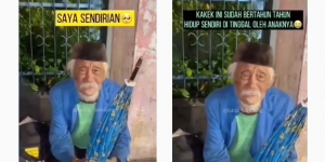 Miris, Kakek Berusia 93 Tahun Ini Ditinggal Anaknya Hingga Tidur di Emperan Jalan