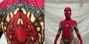 Kostum Spiderman Versi Kearifan Lokal Ini Mendadak Viral, Logonya Kolab Sama Gunungan Wayang