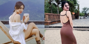 9 Pose Miring Wika Salim, Pamer Punggung Mulus Pinggang Ramping Bikin Melting