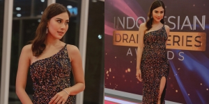 Pamer Tubuh Langsing Bergaun Sparkling, Ini 7 Pesona Syahnaz di Indonesian Drama Series Awards 2022