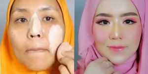 MUA Ini Merias Wajahnya Pakai Campuran Tepung, Hasil Make Up-nya Cantik Banget Bak Model Hijab