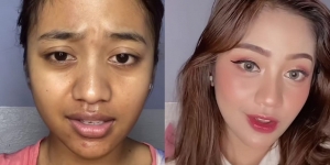 Perempuan Ini Sulap Wajah Aslinya Jadi Cantik Banget Pakai Make Up, Netizen: Mirip Celine Evangelista!