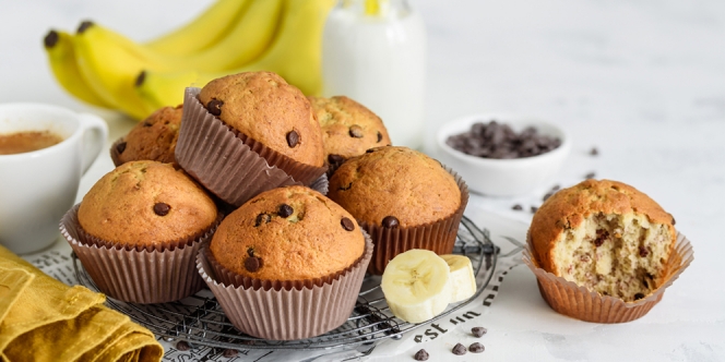 9 Resep Muffin Pisang Berbagai Varian, Camilan Enak dan Sehat