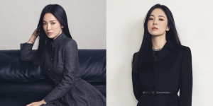 Deretan Pemotretan Terbaru Song Hye Kyo dengan Tema Serba Hitam, Garang Banget!