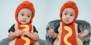 7 Potret Rayyanza saat Pakai Kostum Hotdog, Gayanya Sambil Makan Tambah Gemesin Banget!