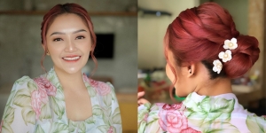 Cantik dengan Rambut Merahnya, Ini Deretan Pesona Siti Badriah di Pemotretan Keluarga dengan Adat Bali