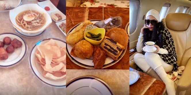 Naik Jet Pribadi, Ini Potret Menu Makan Sederhana Syahrini dengan Jajanan Pasar hingga Dessert Mewah!