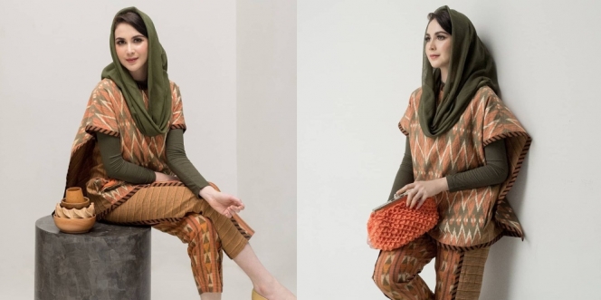 7 Potret Cantik Arumi Bachin Pakai Kain Tenun Ikat yang Dinobatkan Sebagai Ibu Pejabat Paling Fashionable 