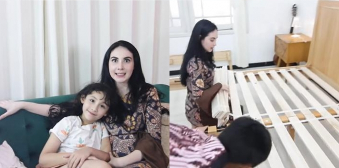 Rumah Sedang Renov, Ini Potret Pindahan Arumi Bachsin Saat Tata Kasur dan Sofa Bersama Anak