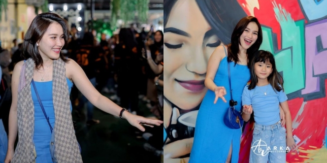 11 Potret Ayu Ting Ting Rayakan Ulang Tahun Bareng Fans, Cantik Pakai Dress Tanpa Lengan
