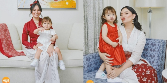 Siap Sambut Kemerdekaan, Ini Potret Kompak Asmirandah dan Putrinya Chloe Kenakan Busana Nuansa Merah Putih