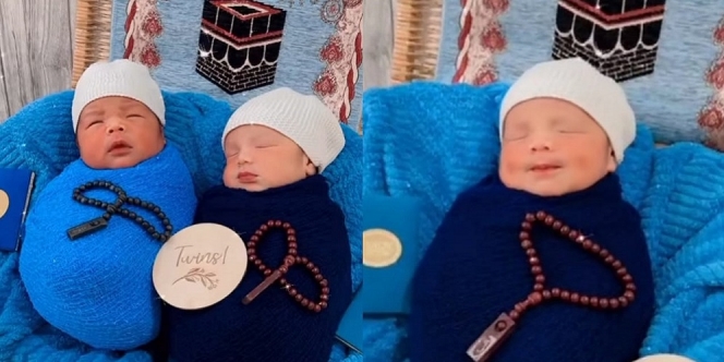 Deretan Newborn Photoshoot Anak Kembar Ustaz Riza Muhammad, Gemes Banget Bertema Islami
